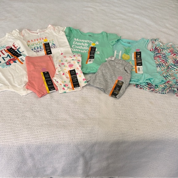 George Other - Walmart Toddler Girls Summer Clothes Size 12-18 Months 5 Tops 3 Shorts NWT